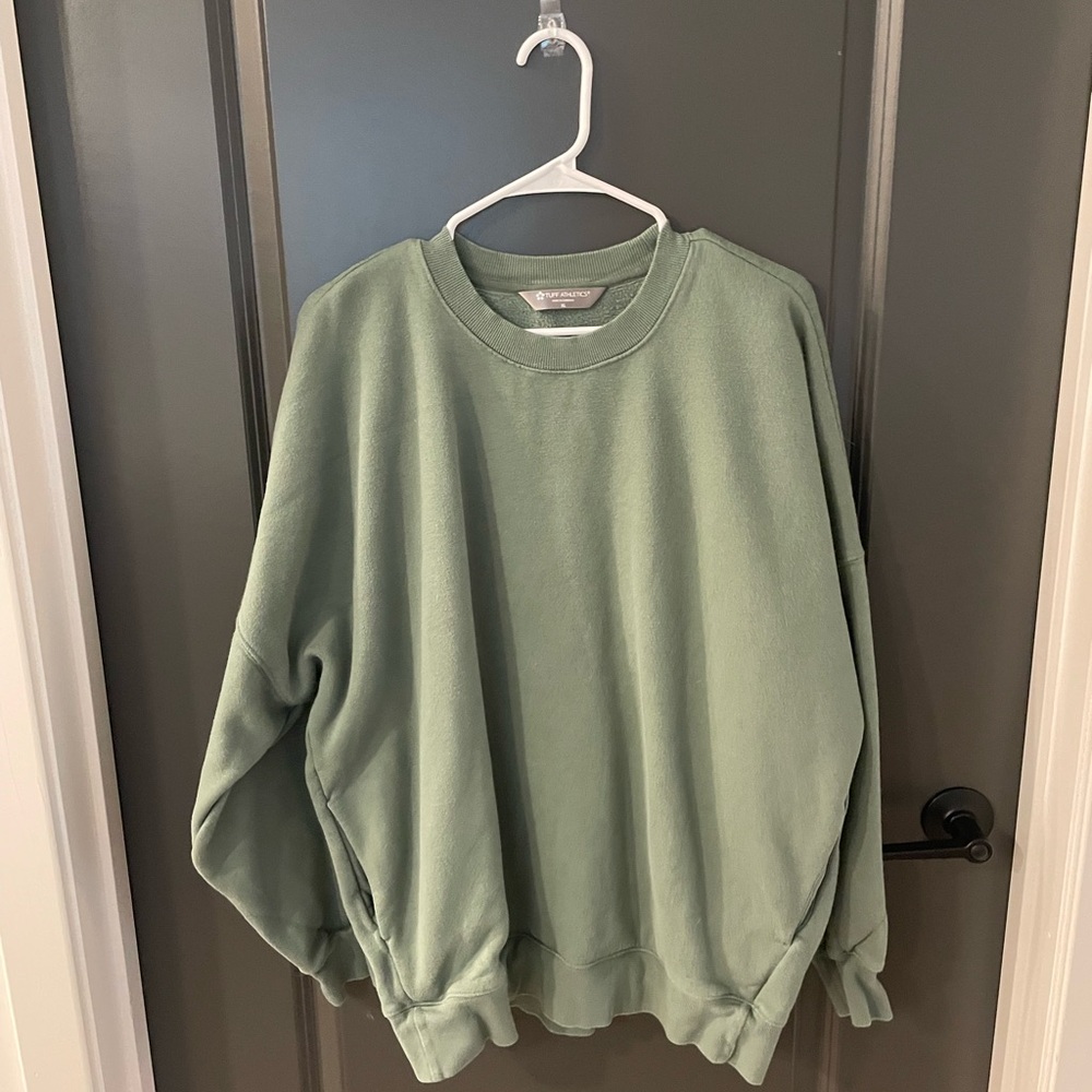 Oversized Green Crewneck Sweater